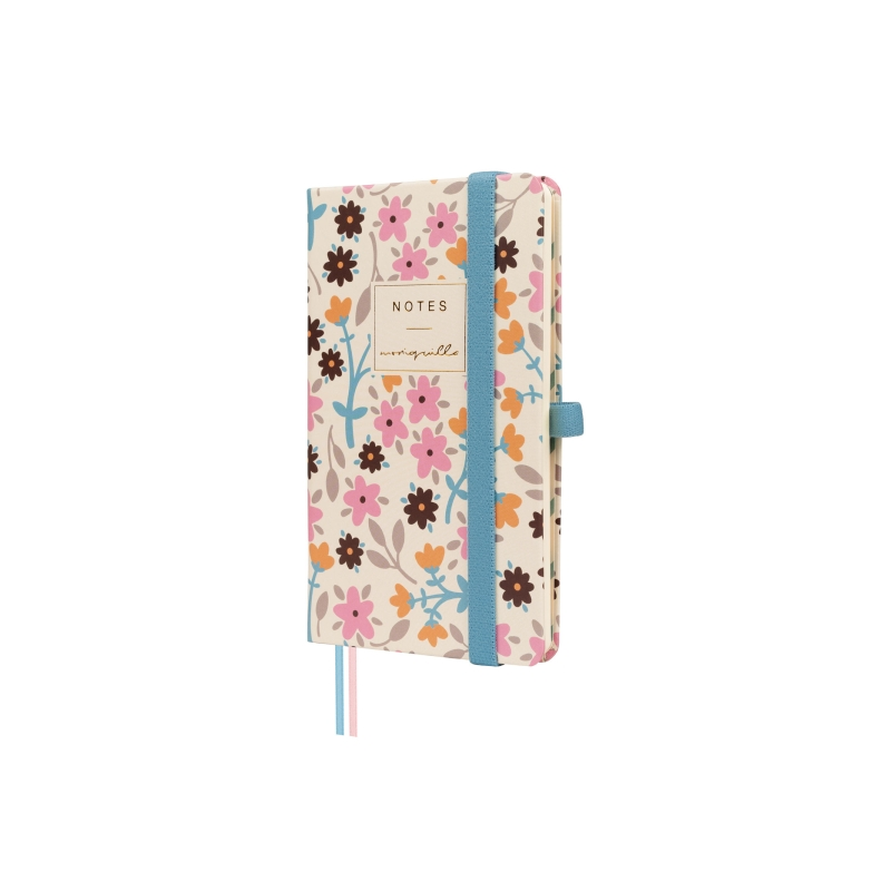 Carnet à couverture rigide Finocam Moniquilla - 72 feuilles - 90 x 150 mm - Papier crème 80 g/m² - Lisse - Pochette intérieure -