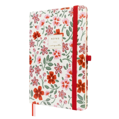 Carnet à couverture rigide Finocam Moniquilla - 72 feuilles - Format A5 - 148 x 210 mm - Papier crème 80 g/m² - Lisse - Pochette