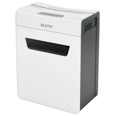 Destructeur de papier manuel Leitz IQ Protect Premium 8X P-4, coupe particules - Détruit jusqu'à 8 feuilles - Ultra silencieux -