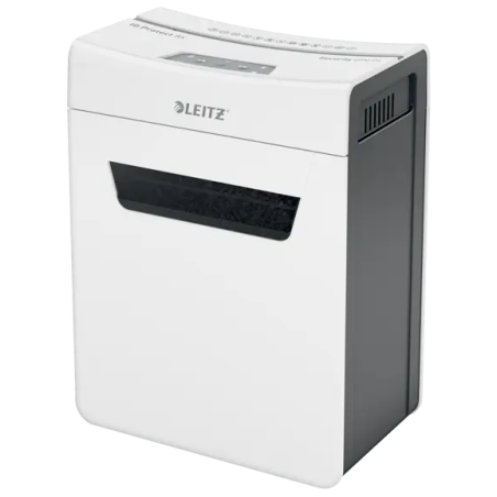 Destructeur de papier manuel Leitz IQ Protect Premium 8X P-4, coupe particules - Détruit jusqu'à 8 feuilles - Ultra silencieux -