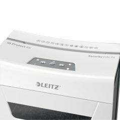 Destructeur de papier manuel Leitz IQ Protect Premium 8X P-4, coupe particules - Détruit jusqu'à 8 feuilles - Ultra silencieux -