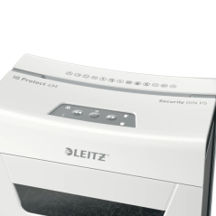 Destructeur de papier manuel Leitz IQ Protect Premium 4M P-5 à micro-coupe - Détruit jusqu'à 4 feuilles - Ultra silencieux - Cor