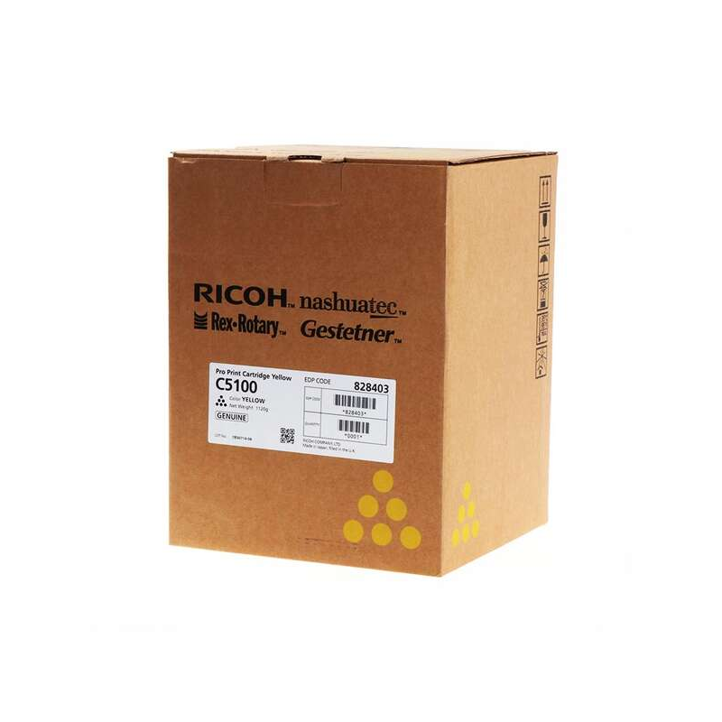 Ricoh Pro C5100/C5110 Cartouche de toner jaune d'origine - 828403