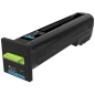 Lexmark CX825/CX860 Cartouche de toner cyan d'origine - 82K2XC0/82K2XCE