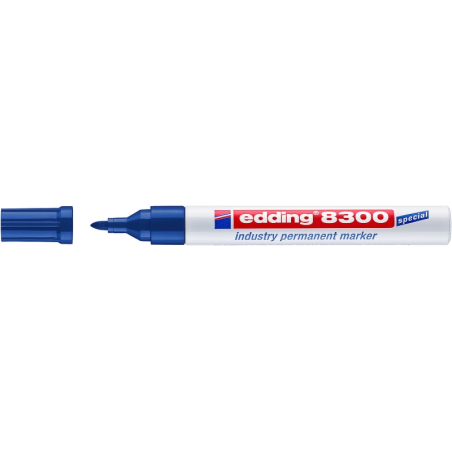 LOT de 10 Marqueur permanent industriel Edding 8300 – Pointe ronde 1,5-3 mm – Encre résistante à l'usure, aux frottements et à l