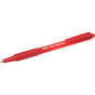 LOT de 12 Stylo à bille rétractable Bic Soft Feel - Pointe moyenne 1 mm - Corps translucide avec grip - Couleur rouge