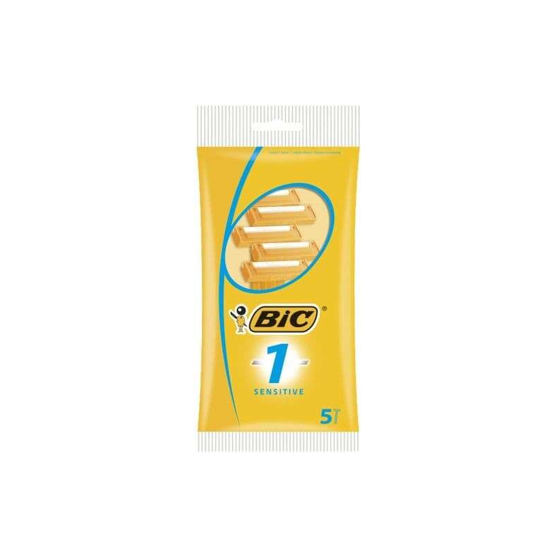 Bic Sensitive 1 Pack de 5 Rasoirs Jetables 1 Lame