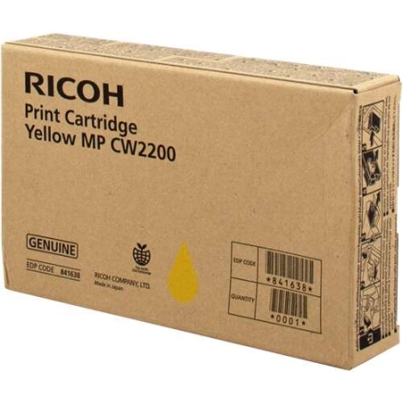 Ricoh Aficio MP-CW2200SP Cartouche d'encre jaune d'origine - 841638/MP CW2200Y
