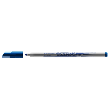 LOT de 24 Marqueur pour tableau blanc Bic Velleda 1721 - Pointe fine - Largeur de trait 1,5 mm - Effacement optimal - Bleu