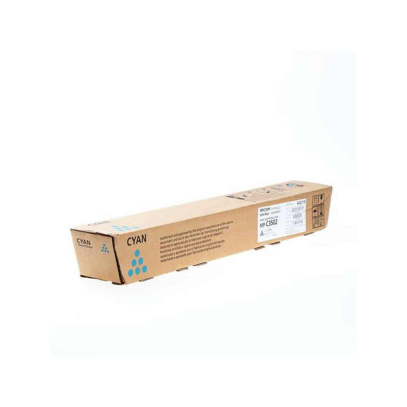 Ricoh Aficio MPC3502 MPC3002 Cartouche de toner cyan d'origine - 842019