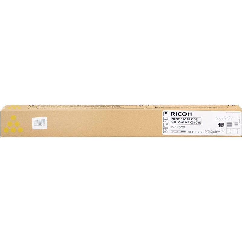 Ricoh Aficio MP-C2500/MP-C3000 Cartouche de toner jaune d'origine - 888641/888637/842031