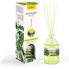 Prady Mikado Dama de Noche Désodorisant - Bouteille en verre de 100 ml et baguettes de diffusion