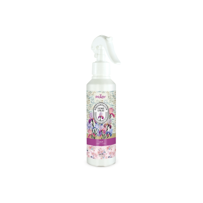 Spray désodorisant Prady Home Lily - Flacon de 220 ml - Flacon vaporisateur