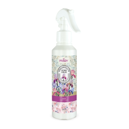 Spray désodorisant Prady Home Lily - Flacon de 220 ml - Flacon vaporisateur