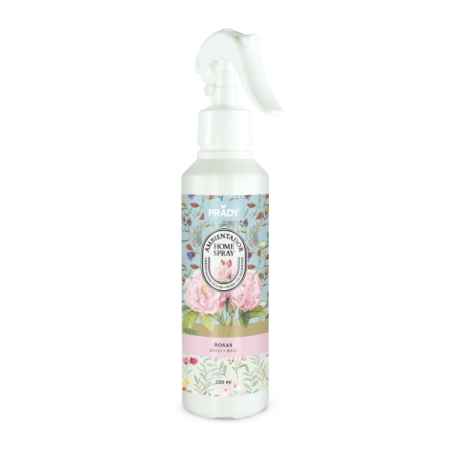 Spray désodorisant Prady Home Roses - Flacon de 220 ml - Flacon vaporisateur