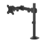 Fellowes Reflex Single Monitor Arm - Jusqu'à 8 kg - Réglable en hauteur et en profondeur - Système de gestion des câbles - Coule