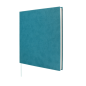 Livre d'or Finocam pour signatures - 80 feuilles - 250 x 250 mm - Papier ivoire 120 g/m² - Couverture en similicuir - Bleu