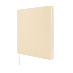 Livre d'or Finocam Jazz pour signatures - 80 feuilles - 250 x 250 mm - Papier ivoire 120 g/m² - Reliure en tissu - Couleur crème