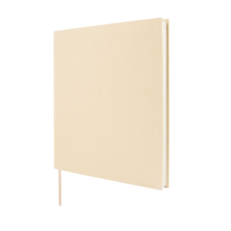 Livre d'or Finocam Jazz pour signatures - 80 feuilles - 250 x 250 mm - Papier ivoire 120 g/m² - Reliure en tissu - Couleur crème