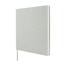 Livre d'or Finocam Jazz pour signatures - 80 feuilles - 250 x 250 mm - Papier ivoire 120 g/m² - Reliure en tissu - Gris