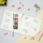 Livre d'or Finocam Jazz pour signatures - 80 feuilles - 250 x 250 mm - Papier ivoire 120 g/m² - Reliure en tissu - Gris