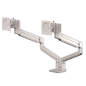 Fellowes Tallo Dual Monitor Arm - Bras pivotant à 270º - Système de ressort à gaz - Jusqu'à 9 kg - Couleur argent