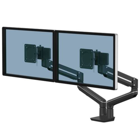 Fellowes Tallo Dual Monitor Arm - Bras pivotant à 270º - Système de ressort à gaz - Jusqu'à 9 kg - Couleur Noir