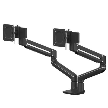 Fellowes Tallo Dual Monitor Arm - Bras pivotant à 270º - Système de ressort à gaz - Jusqu'à 9 kg - Couleur Noir