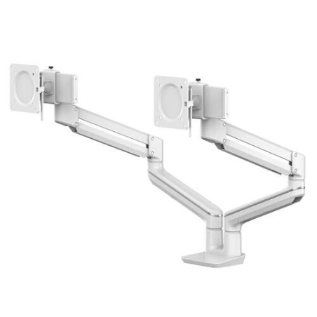 Fellowes Tallo Dual Monitor Arm - Bras pivotant à 270º - Système de ressort à gaz - Jusqu'à 9 kg - Couleur blanche