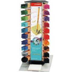 Présentoir Stabilo Point 88 avec 240 marqueurs à pointe fibre - Taille de trait environ. 0,4 mm. - Encre à base d'eau - Couleurs