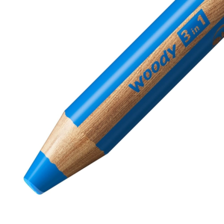 Présentoir Stabilo Woody 3 en 1 avec 48 crayons de couleur - Crayon de couleur, crayon de cire et aquarelle, tout en un - Mine X