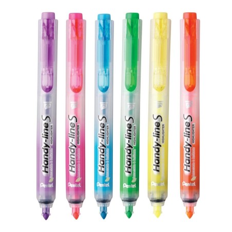 surligneurs rétractables Pentel six couleurs