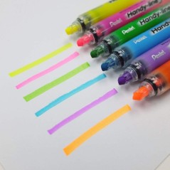 marqueurs Pentel couleurs vives alignés