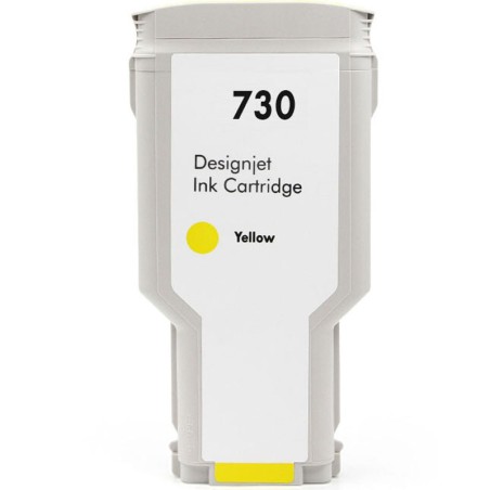 ✅ Cartouche encre compatible HP 730 jaune - Remplace P2V70A/P2V64A couleur jaune en stock