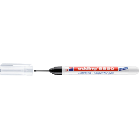 Marqueur de perçage Edding 8850 - Pointe extra longue 20 mm - Largeur de trait 1 mm - Séchage rapide - Noir