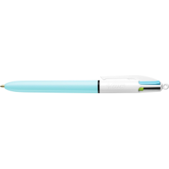 Présentoir Bic 4 Couleurs avec 40 stylos à bille rétractables - Pointe moyenne 1,0 mm - Encre à base d'huile - Couleurs : rose,