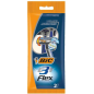 Bic Flex 3 Pack de 2 Rasoirs Jetables 3 Lames - Tête Pivotante - Bande Lubrifiante à l'Aloe Vera