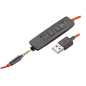 Plantronics Blackwire C3225 Casque avec Microphone USB / Jack 3,5 mm - Coussinets rembourrés - Commandes par câble - Couleur Noi