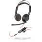 Plantronics Blackwire C5220 Casque USB-C avec microphone - Suppression du bruit - Bandeau en métal rembourré - Coussinets en cui