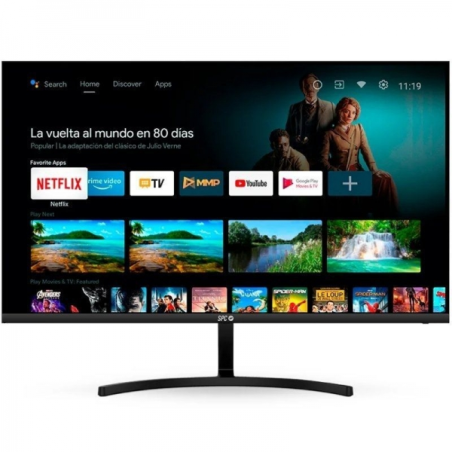 Moniteur intelligent SPC 23,8" VA FullHD 1080p WiFi, Bluetooth - Réponse 16 ms - Télécommande - Haut-parleurs intégrés - 16:9 -