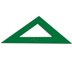 Équerre technique Faber-Castell 32 cm - Sans graduation - Vert transparent