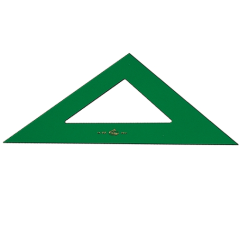 Équerre technique Faber-Castell 42 cm - Sans graduation - Vert transparent