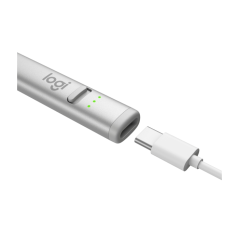 Stylet Logitech Crayon USB-C pour iPad - Technologie Apple Pencil - Corps en aluminium