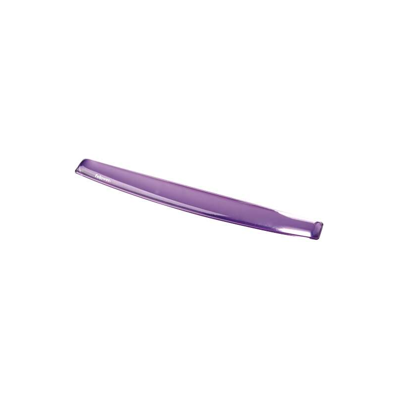 Repose-poignet pour clavier en gel flexible Crystal de Fellowes - Résistant aux taches - Violet