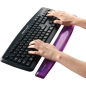 Repose-poignet pour clavier en gel flexible Crystal de Fellowes - Résistant aux taches - Violet