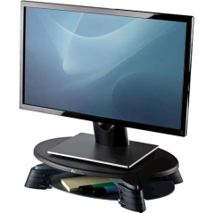 Fellowes Support de moniteur pivotant à 45º - Réglage de la hauteur entre 76 mm et 114 mm - Plateau inférieur - Poids maximum 14