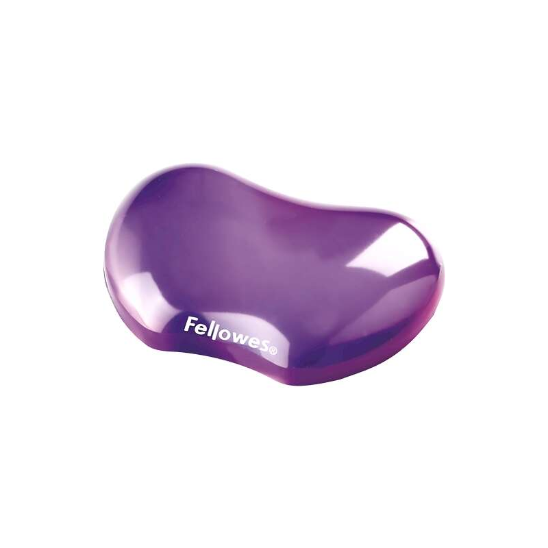 Repose-poignet en gel flexible Crystal de Fellowes - Résistant aux taches - Couleur violette