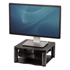 Fellowes Monitor Stand Plus - 5 réglages de hauteur - Tiroir de rangement - Poids maximum 36 kg