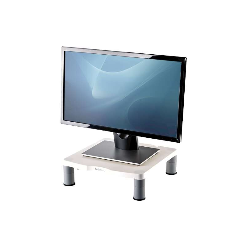 Support de moniteur standard Fellowes - Réglable sur 3 hauteurs - Pieds antidérapants - Jusqu'à 27 kg - Couleur Gris