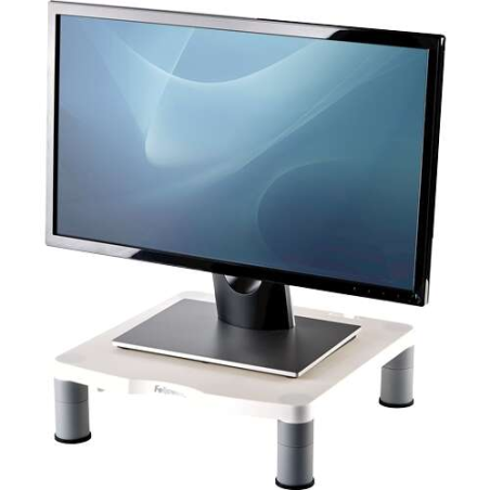Support de moniteur standard Fellowes - Réglable sur 3 hauteurs - Pieds antidérapants - Jusqu'à 27 kg - Couleur Gris